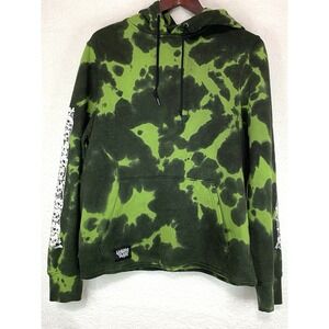 Lurking Class Men's Skull Graphic Green/Black Hoodie Small Skull/Bones Y2K